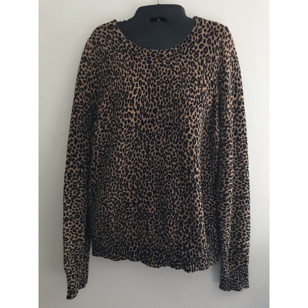 Women’s Loft Size XL Animal Print Sweater Cotton